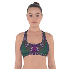 Orchid Landscape With A Star Cross Back Sports Bra