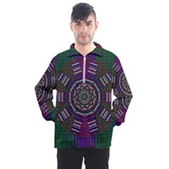Orchid Landscape With A Star Men s Half Zip Pullover