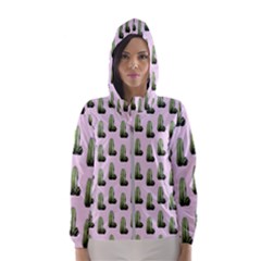 Cactus Pink Pattern Women s Hooded Windbreaker by snowwhitegirl