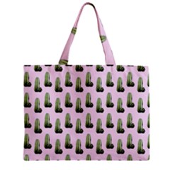 Cactus Pink Pattern Zipper Mini Tote Bag