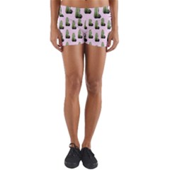 Cactus Pink Pattern Yoga Shorts by snowwhitegirl