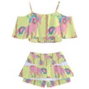 Unicorn Carousel Kids  Off Shoulder Skirt Bikini View2