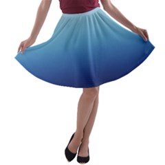 Blue Ombre A-line Skater Skirt by VeataAtticus