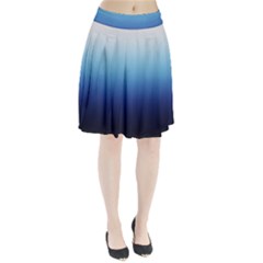 Blue Ombre Pleated Skirt