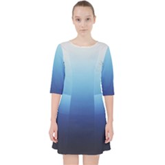 Blue Ombre Pocket Dress