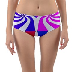 Candy Cane Reversible Mid-waist Bikini Bottoms