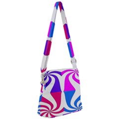 Candy Cane Zipper Messenger Bag by Alisyart