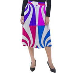 Candy Cane Classic Velour Midi Skirt 