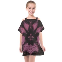 Glitch Art Grunge Distortion Kids  One Piece Chiffon Dress by Mariart