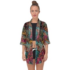 Oil Paint Open Front Chiffon Kimono by Bajindul