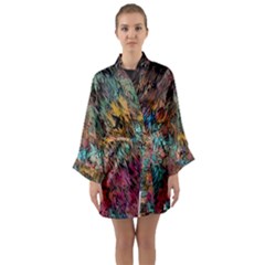 Oil Paint Long Sleeve Kimono Robe