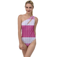 Fabric Geometric Texture To One Side Swimsuit by Bajindul