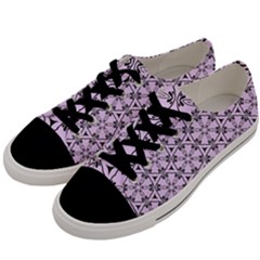 Texture Tissue Seamless Flower Men s Low Top Canvas Sneakers