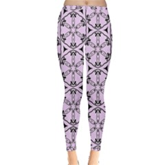 Texture Tissue Seamless Flower Inside Out Leggings