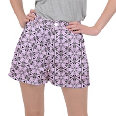 Texture Tissue Seamless Flower Ripstop Shorts