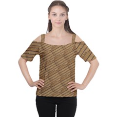 Wood Texture Wooden Cutout Shoulder Tee