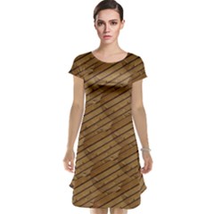 Wood Texture Wooden Cap Sleeve Nightdress by HermanTelo