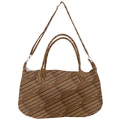 Wood Texture Wooden Removal Strap Handbag