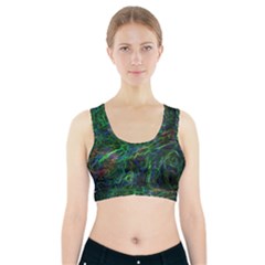 Shining Lines Light Stripes Sports Bra With Pocket by HermanTelo