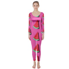 Fresh Watermelon Slices Long Sleeve Catsuit by VeataAtticus