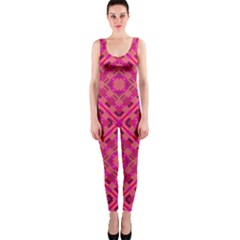 Pink Geometric  One Piece Catsuit by VeataAtticus