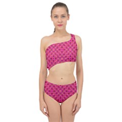 Pink Geometric  Spliced Up Two Piece Swimsuit by VeataAtticus