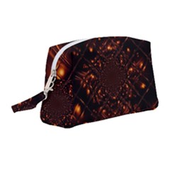 Fire Glass Fractal Wristlet Pouch Bag (medium) by Pakrebo