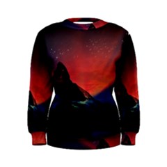 Matterhorn Switzerland Fantasy Aurora Women s Sweatshirt by Pakrebo