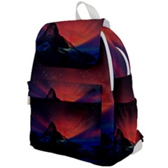 Matterhorn Switzerland Fantasy Aurora Top Flap Backpack by Pakrebo