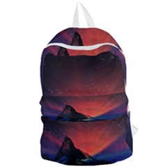 Matterhorn Switzerland Fantasy Aurora Foldable Lightweight Backpack by Pakrebo