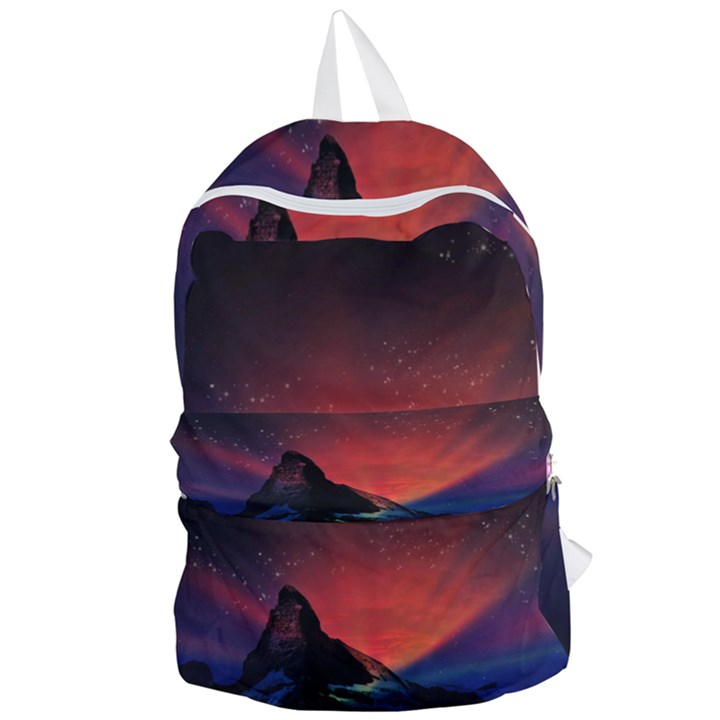 Matterhorn Switzerland Fantasy Aurora Foldable Lightweight Backpack