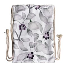 Floral Pattern Background Drawstring Bag (large)