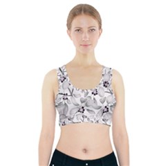 Floral Pattern Background Sports Bra With Pocket by Pakrebo