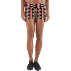 Zigzag Tribal Ethnic Background Yoga Shorts