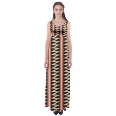 Zigzag Tribal Ethnic Background Empire Waist Maxi Dress