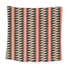 Zigzag Tribal Ethnic Background Square Tapestry (large) by Pakrebo