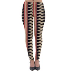 Zigzag Tribal Ethnic Background Lightweight Velour Leggings