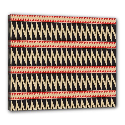 Zigzag Ethnic Pattern Background Canvas 24  X 20  (stretched)