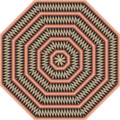 Zigzag Ethnic Pattern Background Hook Handle Umbrellas (medium)