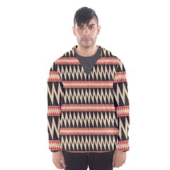 Zigzag Ethnic Pattern Background Men s Hooded Windbreaker