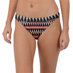 Zigzag Ethnic Pattern Background Band Bikini Bottom