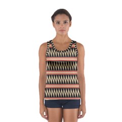 Zigzag Ethnic Pattern Background Sport Tank Top  by Pakrebo