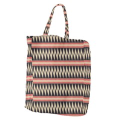 Zigzag Ethnic Pattern Background Giant Grocery Tote