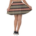 Zigzag Ethnic Pattern Background Velvet Skater Skirt View2