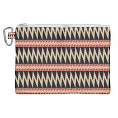 Zigzag Ethnic Pattern Background Canvas Cosmetic Bag (xl)