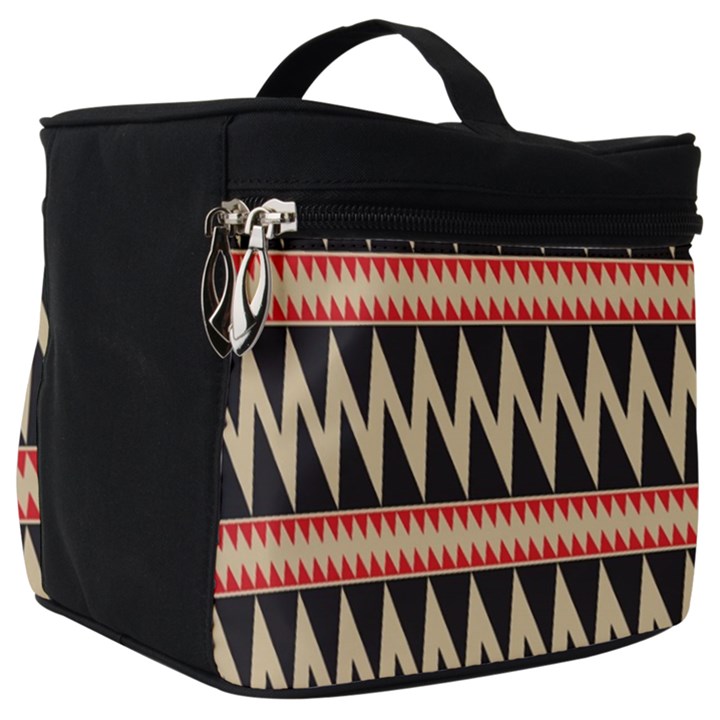 Zigzag Ethnic Pattern Background Make Up Travel Bag (Big)