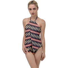 Zigzag Ethnic Pattern Background Go With The Flow One Piece Swimsuit