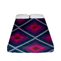 Purple Textile And Fabric Pattern Fitted Sheet (full/ Double Size)