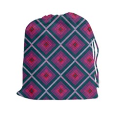 Purple Textile And Fabric Pattern Drawstring Pouch (xxl) by Pakrebo