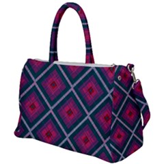 Purple Textile And Fabric Pattern Duffel Travel Bag